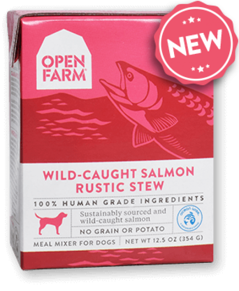 Open Farm Dog Stew Wild Caught Salmon Rustic 12.5 oz.