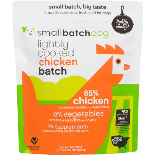 Small Batch Frozen Dog Lightly Cooked Chicken 2 lb.