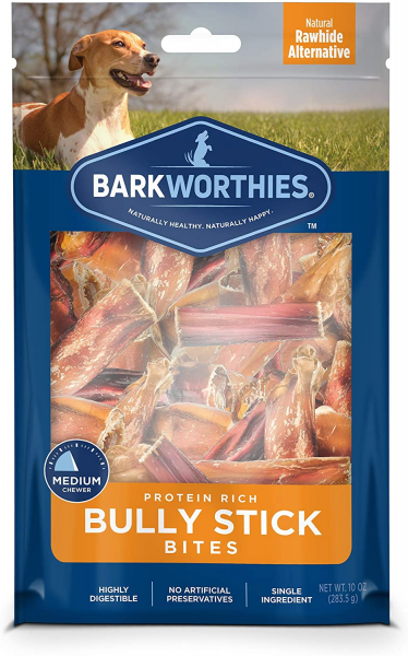 Barkworthies Bully Stick Bites Bagged 16 oz