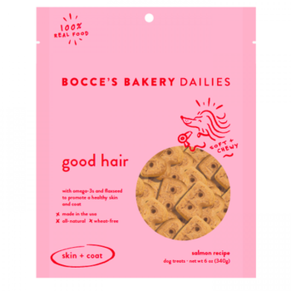 Bocce's Bakery Dailies Soft & Chewy Good Hair 6 oz Bag