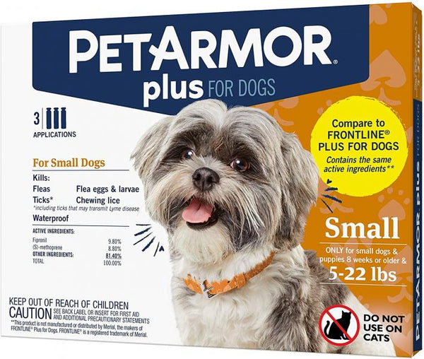 PetArmor Plus Flea and Tick Topical Dog 5-22 lb 3 ct.
