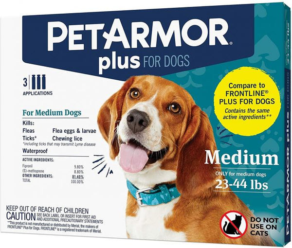 PetArmor Plus Flea and Tick Topical Dog 23-44 lb 3 ct.