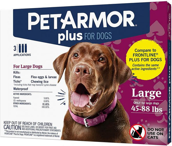 PetArmor Plus Flea and Tick Topical Dog 45-88 lb 3 ct.