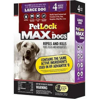 PetLock Max Flea and Tick Large Dog 4 ct