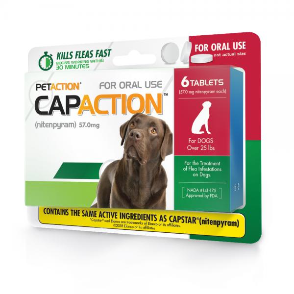 CapAction Large Dog 57 mg 6 tab