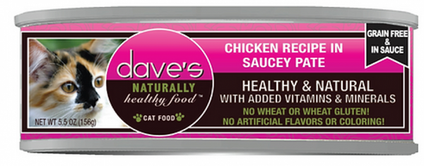 Dave's Cat Saucey Pate Chicken 5.5 oz.