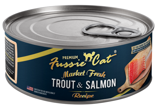 Fussie Cat Can Market Fresh Trout & Salmon 5.5 oz