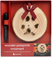Wooden Pawprints Ornament