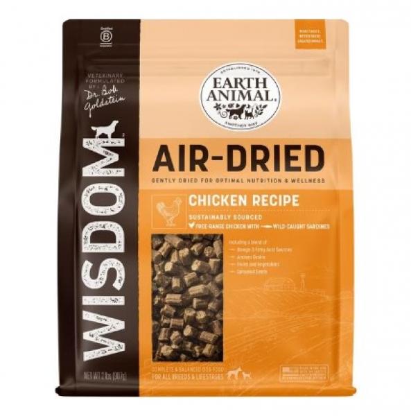 Earth Animal Dog Food Wisdom Air Dried Chicken 2 lb
