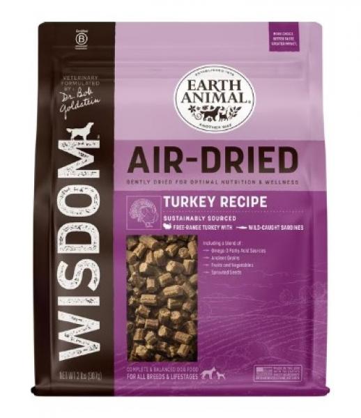 Earth Animal Dog Food Wisdom Air Dried Turkey 2 lb