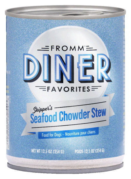 Fromm Dog Can Diner Classics Seafood Chowder Stew 12.5 oz.