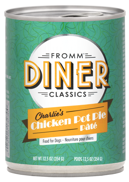 Fromm Dog Can Diner Classics Charlie's Pot Pie Pate 12.5 oz.