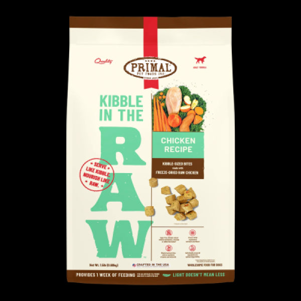 Primal Dog Food Kibble in the Raw Chicken 1.5 lb