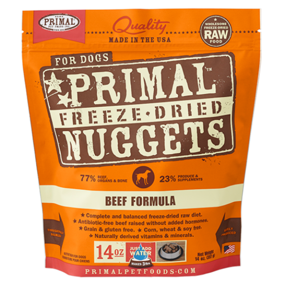 Primal Dog FD Nuggets Beef 14 oz.