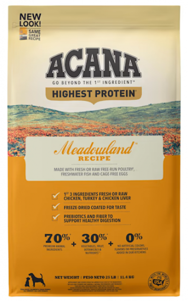 Acana Meadowland for Dogs 25 lb